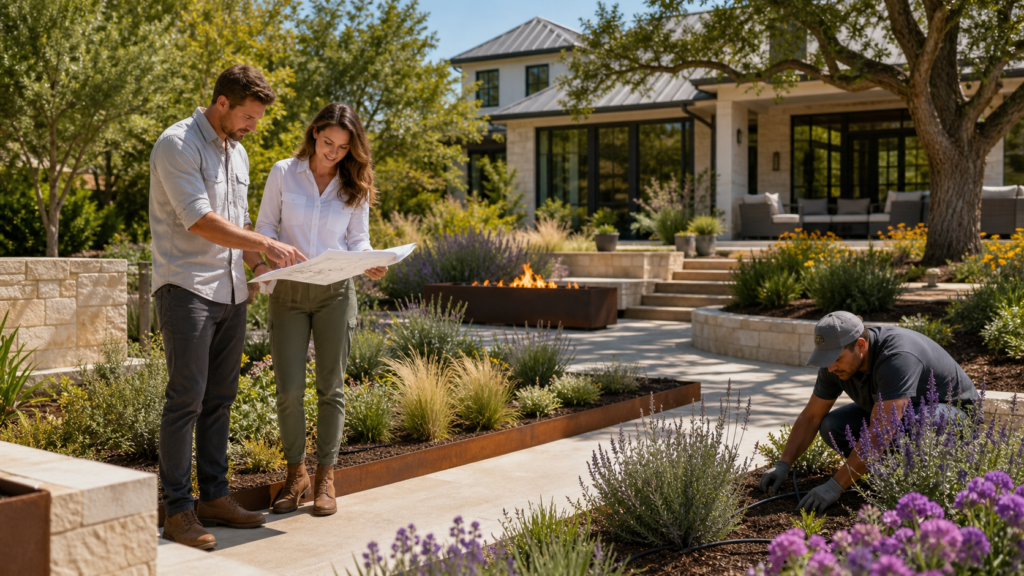 Designing Native Plant Landscaping Around Luxury Hardscapes