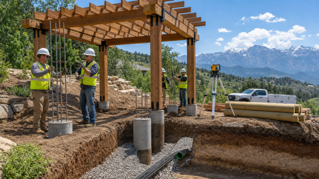 Engineering Pergolas on Colorado Hillsides: Footings, Drainage, Permitting