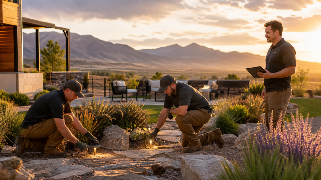 Landscape Lighting Installation That Extends Colorado Evenings