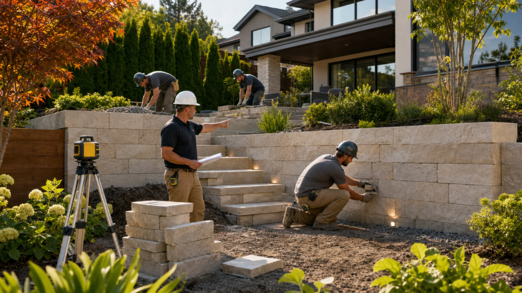 Design Principles Behind Luxury Retaining Wall Installation
