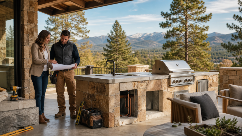 Luxury Outdoor Kitchens in Colorado Foothills: Layout and Utility Planning